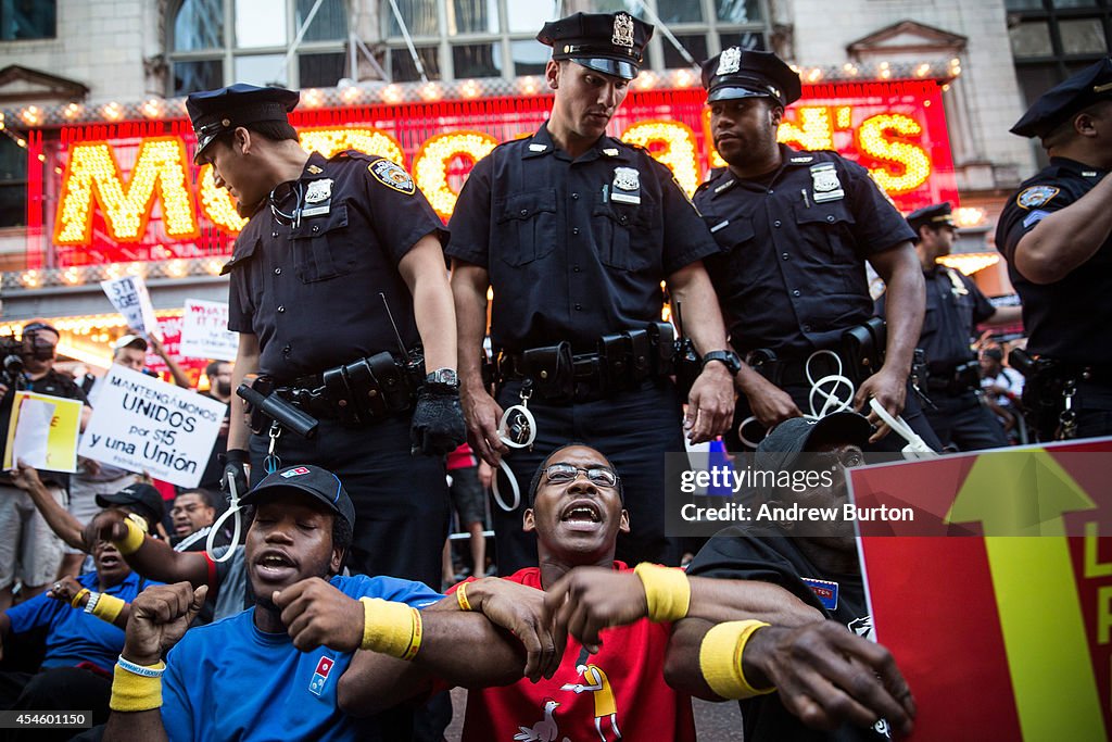 Fast Food Workers Organize National Day To Strike For Higher Wages