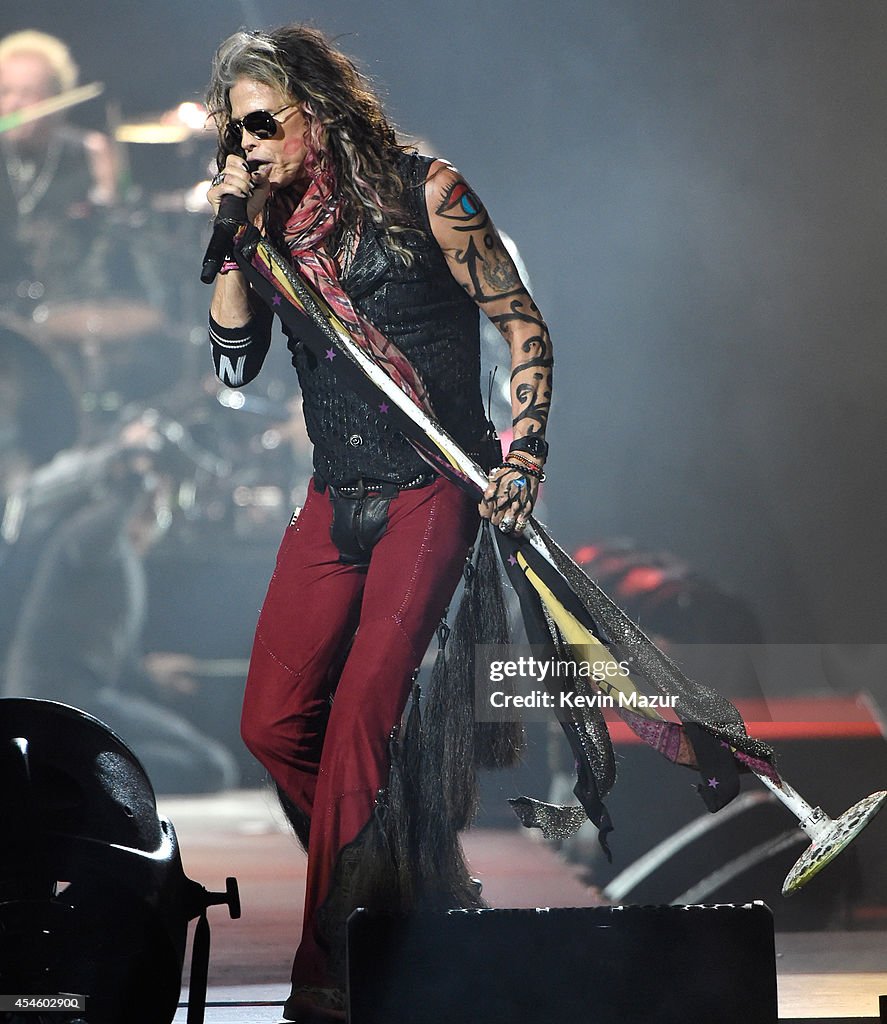 Aerosmith and Slash Perform at the Prudential Center