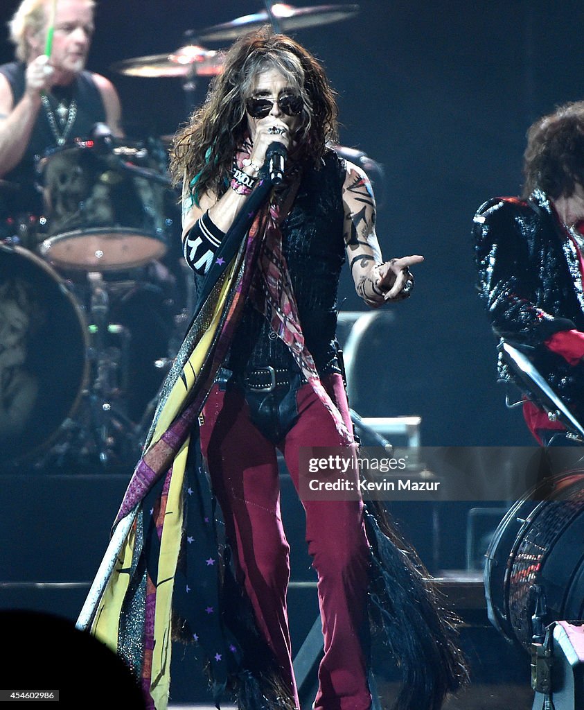 Aerosmith and Slash Perform at the Prudential Center