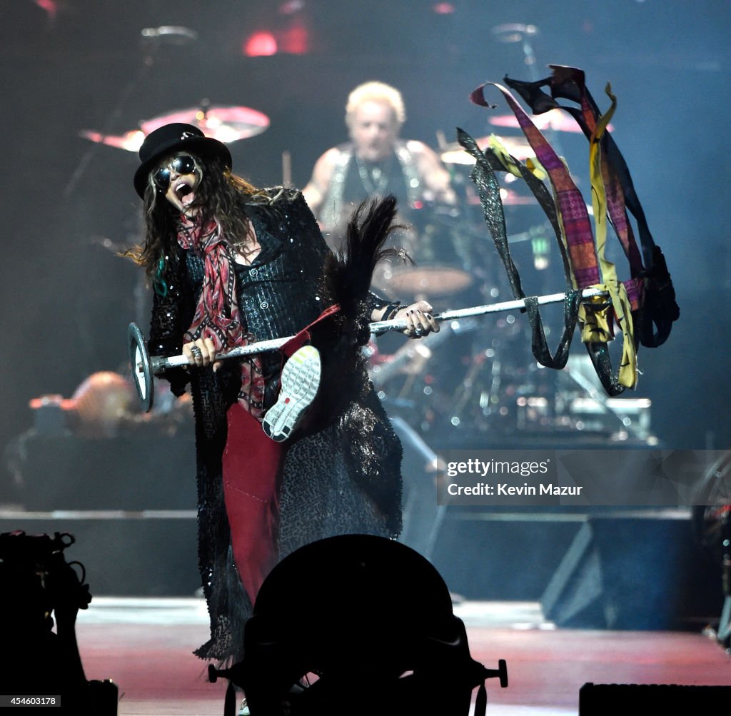 Aerosmith and Slash Perform at the Prudential Center