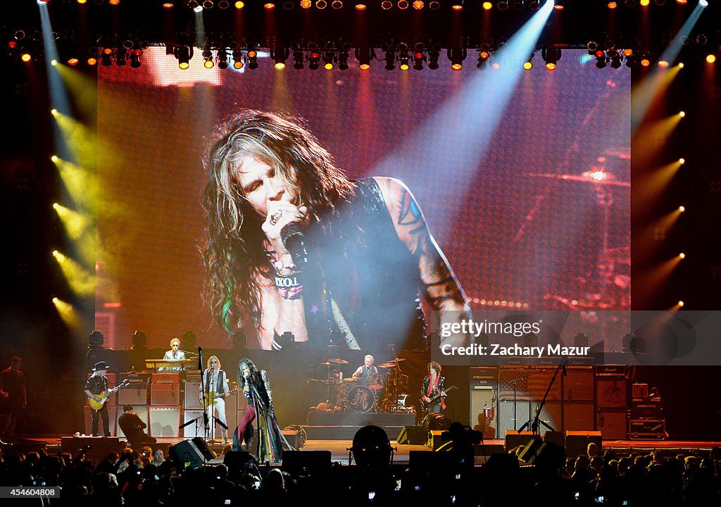 Aerosmith and Slash Perform at the Prudential Center