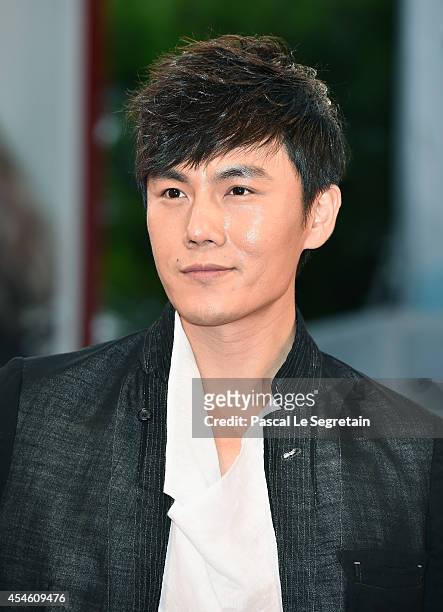 Actor Qin Hao attends 'Red Amnesia' Premiere during the 71st Venice Film Festival on September 4, 2014 in Venice, Italy.