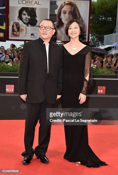 Wang Xiaoshuai and guest attend 'Red Amnesia' Premiere during the 71st Venice Film Festival on September 4, 2014 in Venice, Italy.