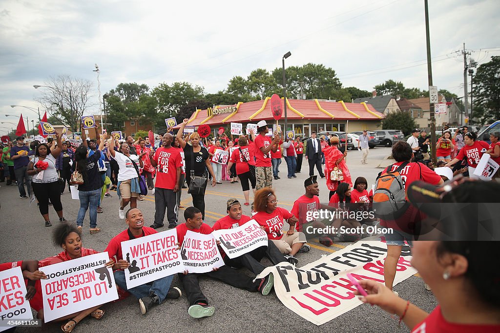 Fast Food Workers Organize National Day To Strike For Higher Wages