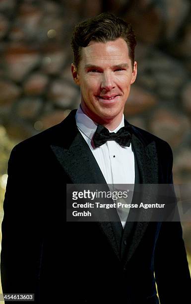 Benedict Cumberbatch attends the German premiere of the film 'The Hobbit: The Desolation Of Smaug' at Sony Centre on December 9, 2013 in Berlin,...