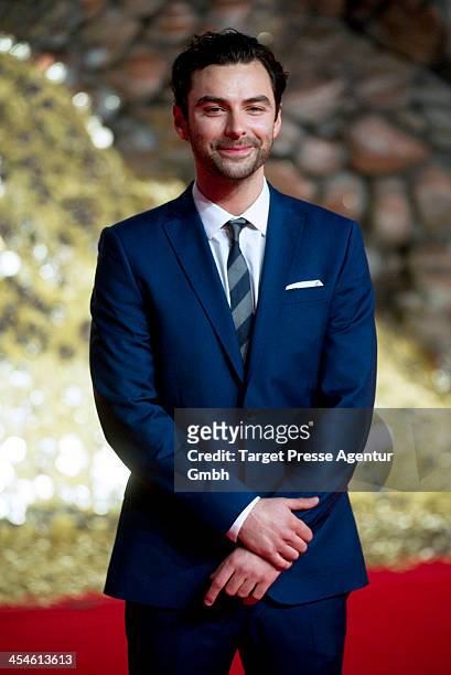 Aidan Turner attends the German premiere of the film 'The Hobbit: The Desolation Of Smaug' at Sony Centre on December 9, 2013 in Berlin, Germany.