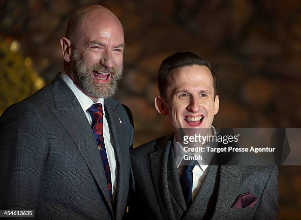 Graham McTavish and Adam Brown attend the German premiere of the film 'The Hobbit: The Desolation Of Smaug' at Sony Centre on December 9, 2013 in...