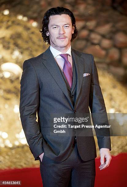 Luke Evans attends the German premiere of the film 'The Hobbit: The Desolation Of Smaug' at Sony Centre on December 9, 2013 in Berlin, Germany.