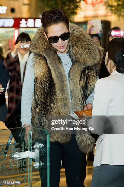 South Korean actor Jang Keun-Suk is seen on departure at Gimpo International Airport on December 10, 2013 in Seoul, South Korea.