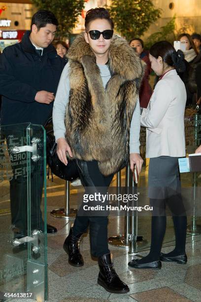 South Korean actor Jang Keun-Suk is seen on departure at Gimpo International Airport on December 10, 2013 in Seoul, South Korea.