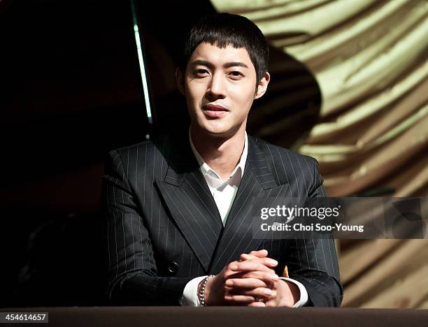 Kim Hyun-Joong attends the KBS2 Drama 'Inspiring Generation' showcase at the Raum Majestic Ballroom on December 2, 2013 in Seoul, South Korea.
