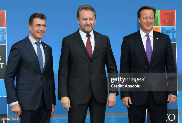 Secretary General Anders Fogh Rasmussen , Bakir Izetbegovic , member of the Presidency of Bosnia and Herzegovina, and British Prime Minister David...