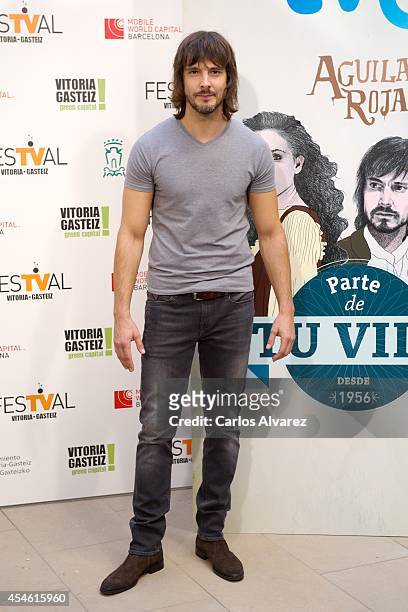 Spanish actor David Janer attends "Aguila Roja" new season photocall at the Villa Suso Palace during the 6th FesTVal Television Festival 2014 day 4...