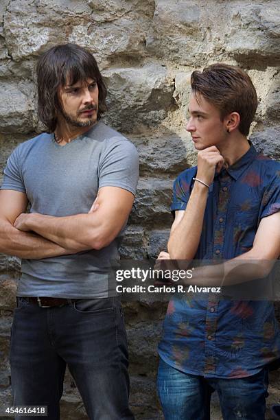 Spanish actors David Janer and Guillermo Campra attend "Aguila Roja" new season photocall at the Villa Suso Palace during the 6th FesTVal Television...