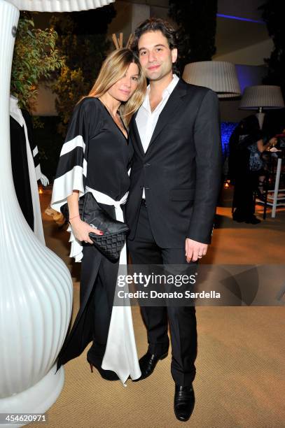 Stephanie Purcell Rodrigues and Alexander Purcell Rodrigues attend the VMT Veronica Toub launch dinner party at Neiman Marcus on December 9, 2013 in...