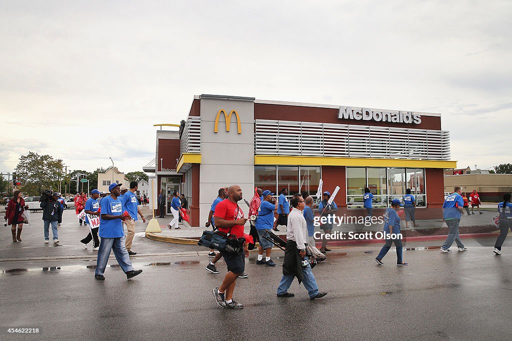 Fast Food Workers Organize National Day To Strike For Higher Wages