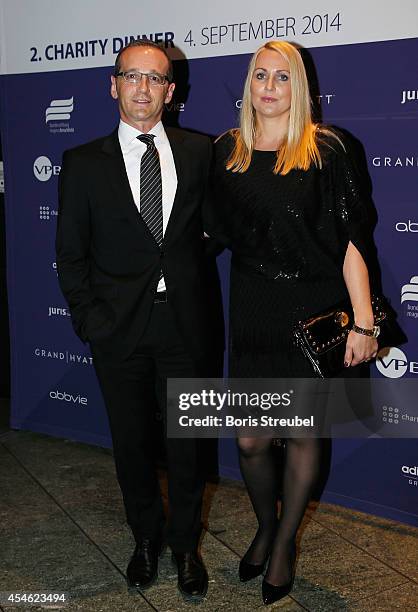 Heiko Maas, minister of justice and his wife Corinna pose during the charity dinner of the Magnus Hirschfeld Federal Foundation at Grand Hyatt Hotel...