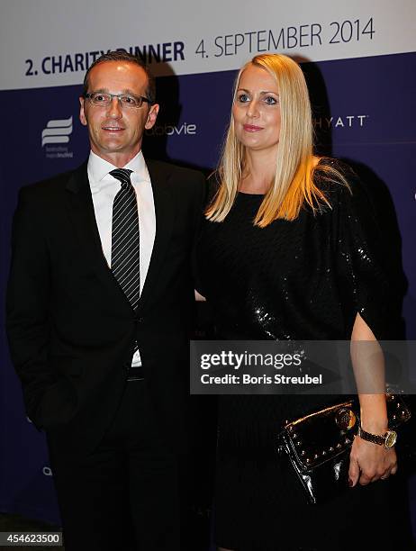 Heiko Maas, minister of justice and his wife Corinna pose during the charity dinner of the Magnus Hirschfeld Federal Foundation at Grand Hyatt Hotel...