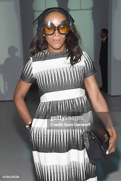 Celebrity stylist June Ambrose attends Tadashi Shoji during Mercedes-Benz Fashion Week Spring 2015 at The Salon at Lincoln Center on September 4,...