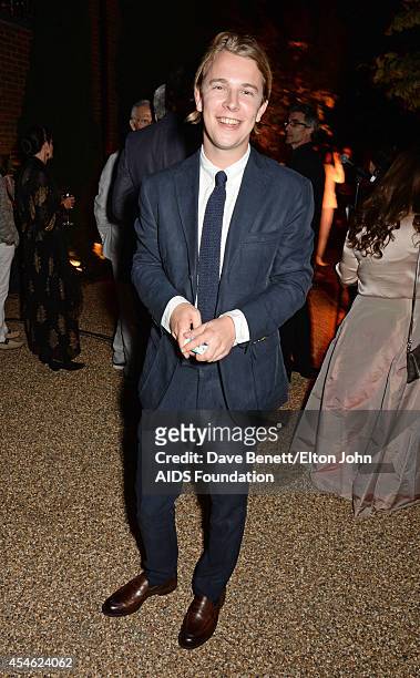 Tom Odell attends the Woodside End of Summer party to benefit the Elton John AIDS Foundation sponsored by Chopard and Grey Goose at Woodside on...
