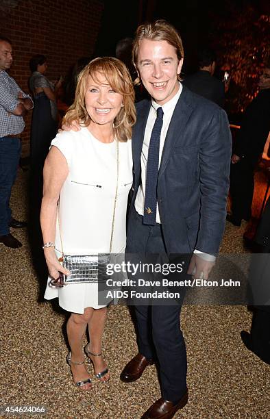 Lulu and Tom Odell attend the Woodside End of Summer party to benefit the Elton John AIDS Foundation sponsored by Chopard and Grey Goose at Woodside...