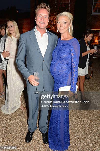 Henry Beckwith and sister Tamara Beckwith attend the Woodside End of Summer party to benefit the Elton John AIDS Foundation sponsored by Chopard and...