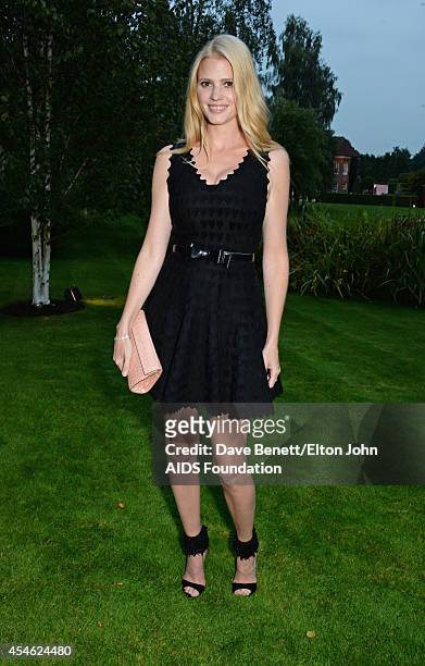 Lara Stone attends the Woodside End of Summer party to benefit the Elton John AIDS Foundation sponsored by Chopard and Grey Goose at Woodside on...