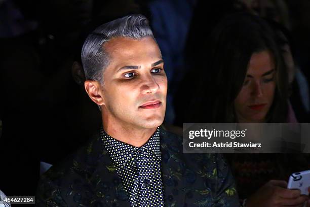 Jay Manuel attends the Tadashi Shoji fashion show during Mercedes-Benz Fashion Week Spring 2015 at The Salon at Lincoln Center on September 4, 2014...