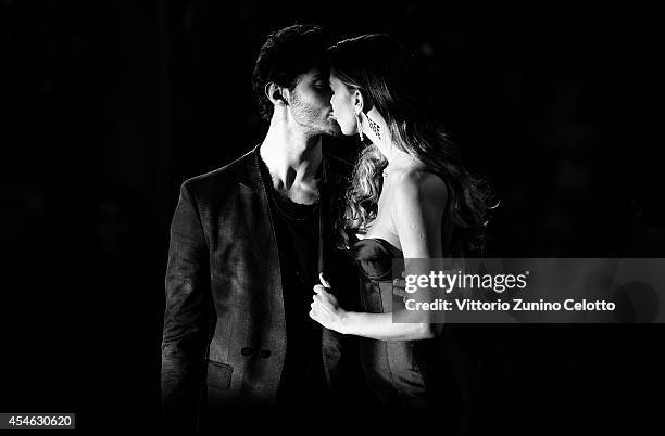 Stefano De Martino and Belen Rodriguez attend 'Pasolini' Premiere during the 71st Venice Film Festival at Sala Grande on September 4, 2014 in Venice,...