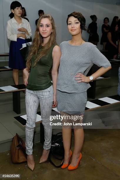 Emily Berger and Natalie Dreyfuss attend Costello Tagliapietra during MADE Fashion Week Spring 2015 at Milk Studios on September 4, 2014 in New York...