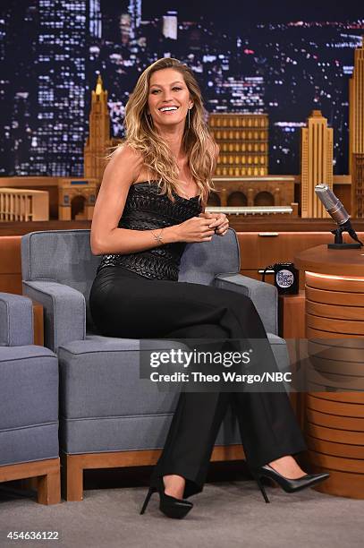 Gisele Bundchen Visits "The Tonight Show Starring Jimmy Fallon" at Rockefeller Center on September 4, 2014 in New York City.