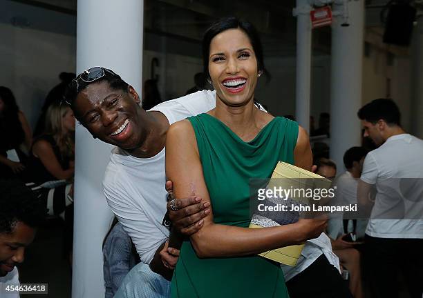 Mr Jay, and Padma Lakshmi attend Costello Tagliapietra during MADE Fashion Week Spring 2015 at Milk Studios on September 4, 2014 in New York City.