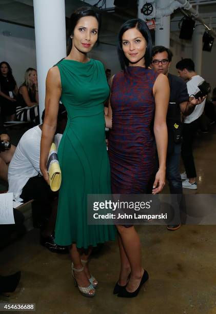 Padma Lakshmi and Leigh Lezark attend Costello Tagliapietra during MADE Fashion Week Spring 2015 at Milk Studios on September 4, 2014 in New York...