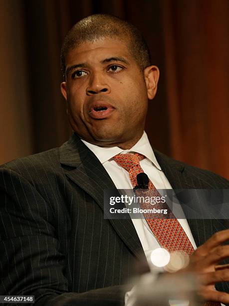 Don Cornwell, managing director at Morgan Stanley, speaks at the Bloomberg Sports Business Summit in New York, U.S., on Thursday, Sept. 4, 2014....