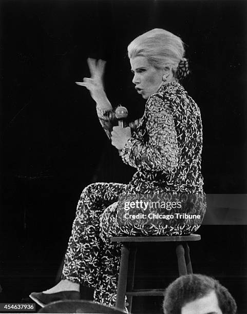 Comedian and television personality Joan Rivers died on Thursday, Sept. 4 at age 81. Here, Rivers performs at Mill Run Theatre on July 28, 1970.