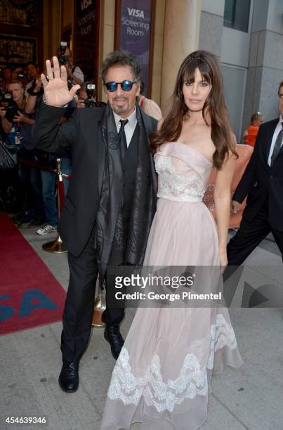Actor Al Pacino and Lucila Sola attend "The Humbling" premiere during the 2014 Toronto International Film Festival at The Elgin on September 4, 2014...