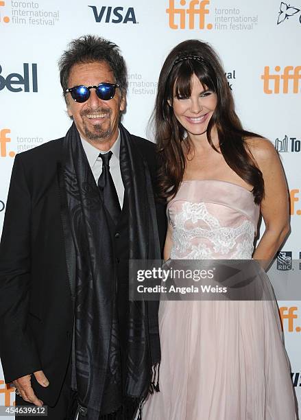 Actor Al Pacino and Lucila Sola arrive at "The Humbling" Premiere during the 2014 Toronto International Film Festival at The Elgin on September 4,...