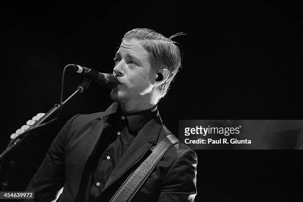 Paul Banks of Interpol performs onstage at LA Sports Arena & Exposition Park on August 24, 2014 in Los Angeles, California.