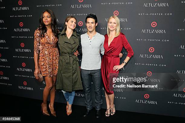Naomie Harris, Keri Russell, fashion designer Joseph Altuzarra and Naomi Watts attend the Altuzarra for Target launch event at Skylight Clarkson Sq...