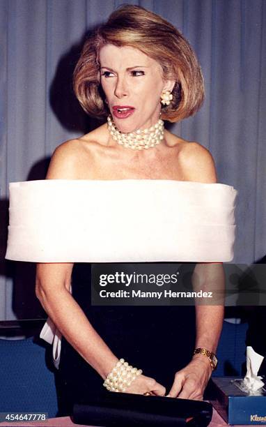 Grand Marshall Joan Rivers at the Winterfest Boat Parade on December 12, 1991 in Ft. Lauderdale, Florida.