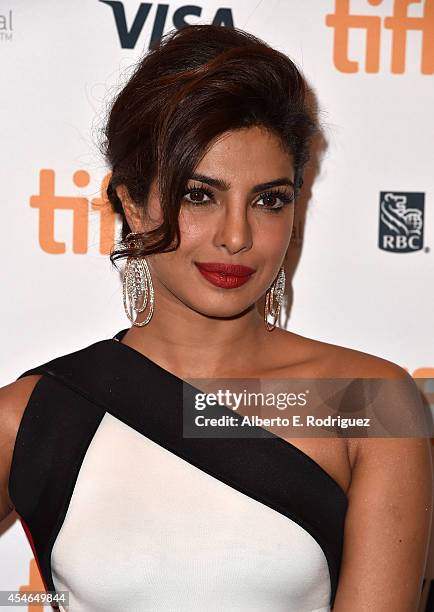 Actress Priyanka Chopra attends the "Mary Kom" premiere during the 2014 Toronto International Film Festival at The Elgin on September 4, 2014 in...