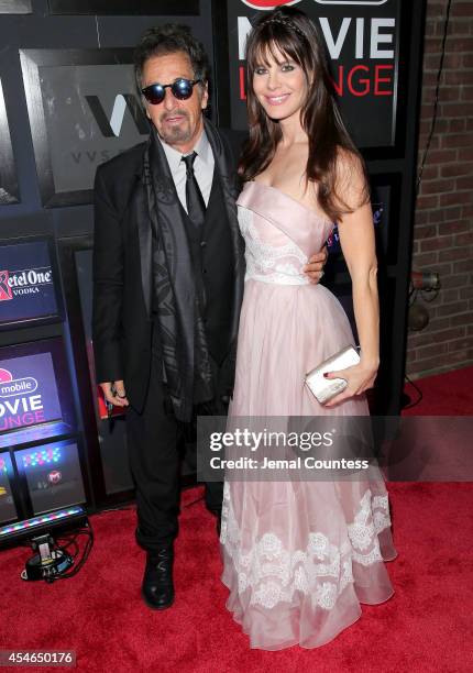 Actor Al Pacino and Lucila Sola attend "The Humbling" at the Virgin Mobile Movie Lounge on September 4, 2014 in Toronto, Canada.