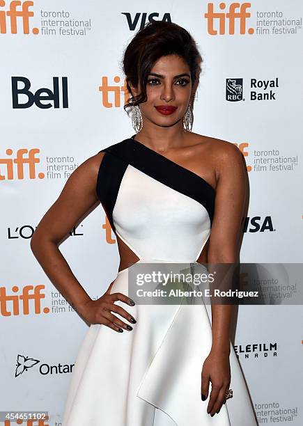 Actress Priyanka Chopra attends the "Mary Kom" premiere during the 2014 Toronto International Film Festival at The Elgin on September 4, 2014 in...