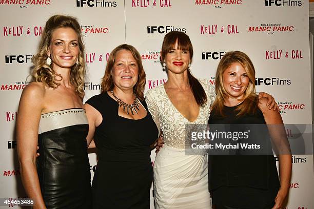 Producer Adi Ezroni, Director Jen McGowen, Actor Juliette Lewis and Producer Mandy Tagger attend "Kelly & Cal" New York Screening at Crosby Hotel on...