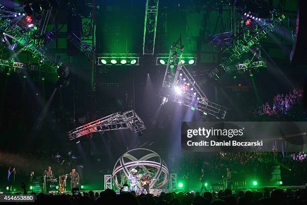 Garth Brooks performs at the Allstate Arena on September 4, 2014 in Rosemont, Illinois.