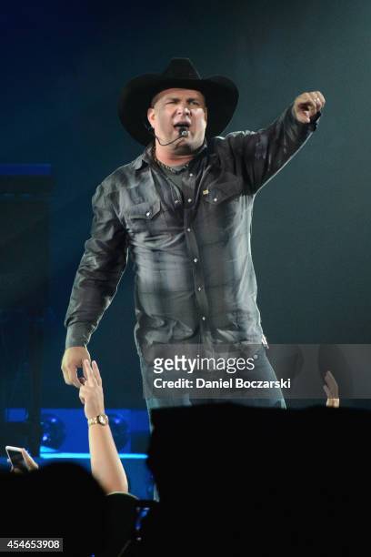 Garth Brooks performs at the Allstate Arena on September 4, 2014 in Rosemont, Illinois.