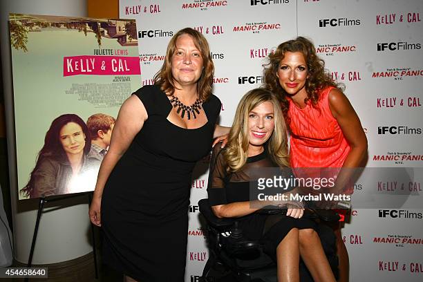 Director Jen McGowen, Dr. Danielle Sheypuk and Actor Alysia Reiner attend "Kelly & Cal" New York Screening at Crosby Hotel on September 4, 2014 in...