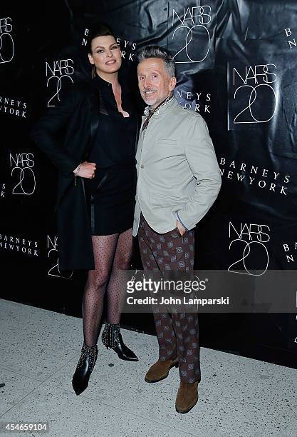 Linda Evangelista and Simon Doonan attend the NARS' 20th Anniversary Celebration at Barneys New York on September 4, 2014 in New York City.