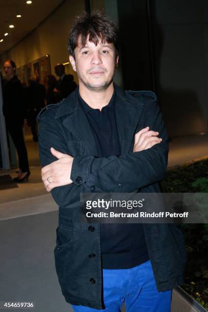 Artist Adel Abdessemed attends the 'Jerome Seydoux - Pathe Foundation' : Opening party on September 4, 2014 in Paris, France.