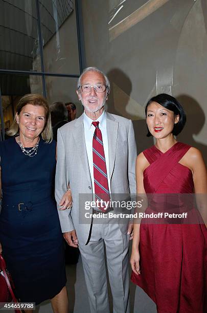 Of the 'Jerome Seydoux - Pathe Foundation' Sophie Seydoux, Architect of the Foundation Renzo Piano and French minister of Culture and Communication...